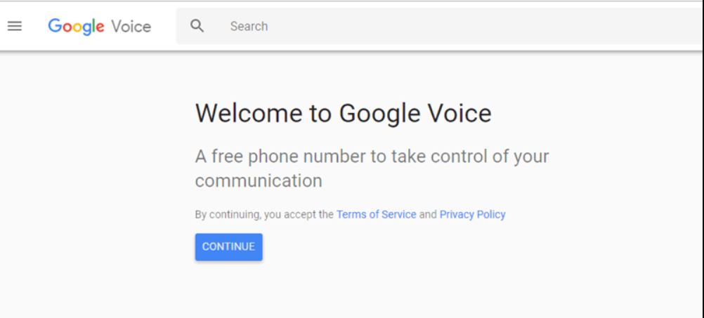 انشاء حساب  على  Google Voice