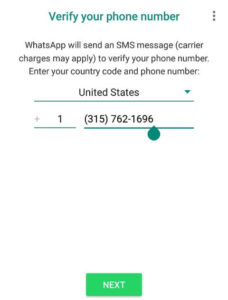 Add a US number to your WhatsApp account