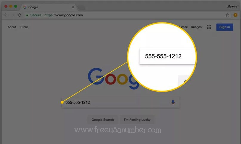 Search for a mobile number